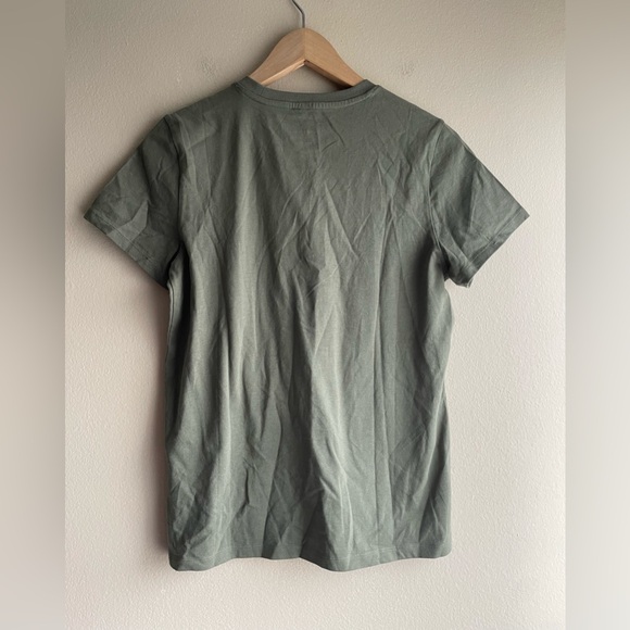 New Everlane Women Crew Neck Green Tee Shirt Size Small - Picture 3 of 9